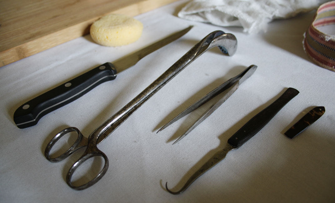 Georgian-era surgical instruments.